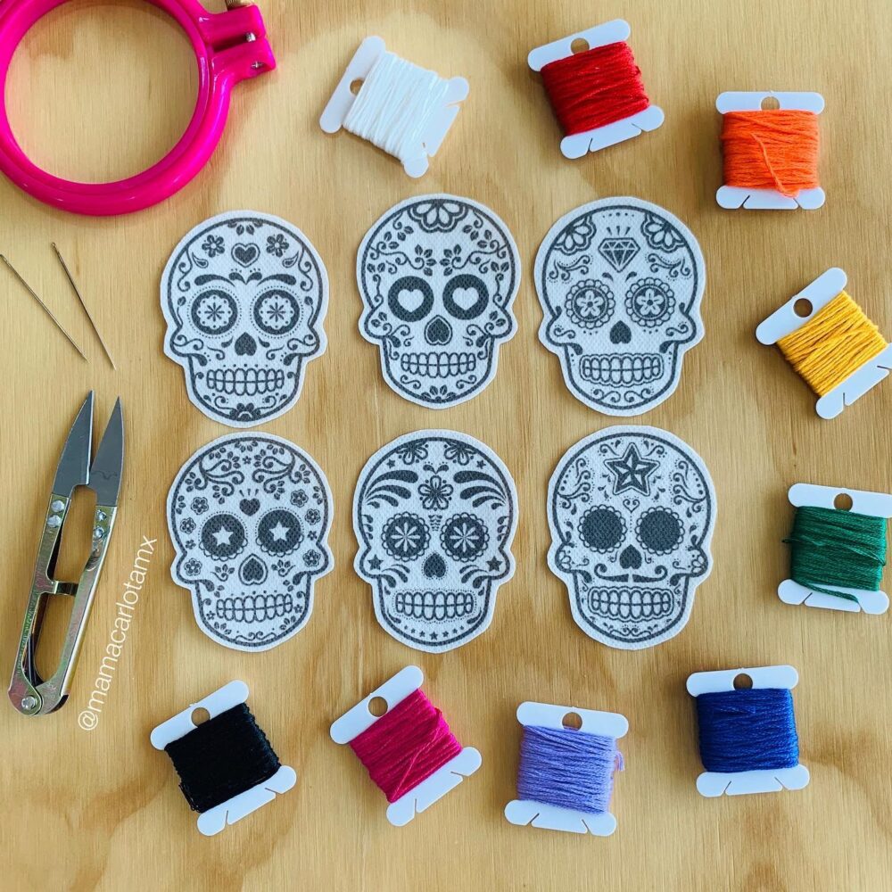 Tela hidrosoluble: Set Calavera
