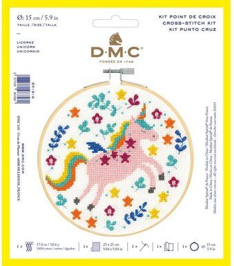 Unicornio: Kit punto de cruz – Mamá Carlota